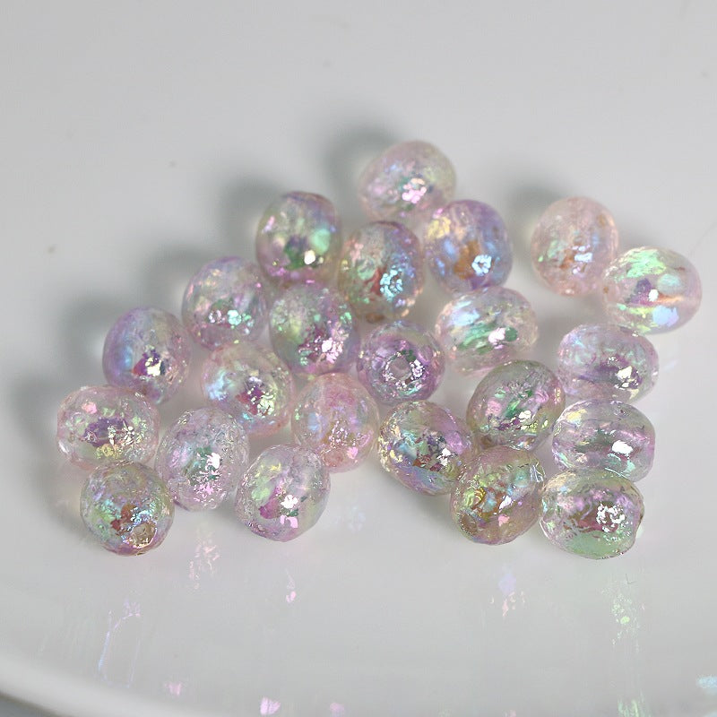 Wholesale 11*10MM 50PCS Crinkle Symphony Glacier Acrylic Beads